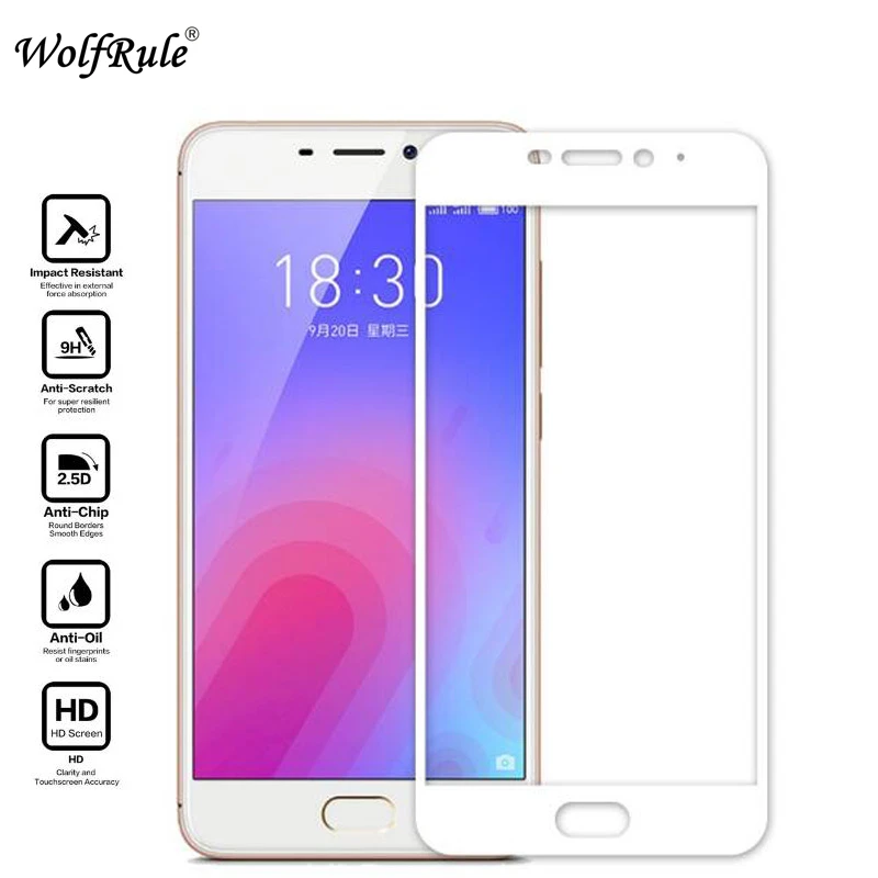 

2pcs Full Glass Meizu M6 screen protector Film 2.5D Anti-Brust Tempered Glass For Meizu M6 Glass For Meizu Meilan M6 Film