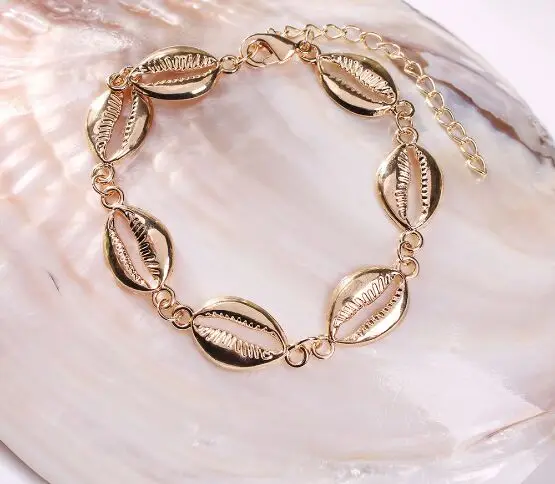 1 шт. Горячая продажа Мода оптовая подлинный cowrie морской корпус браслет в Регулируемый 8580 8582|Браслеты с