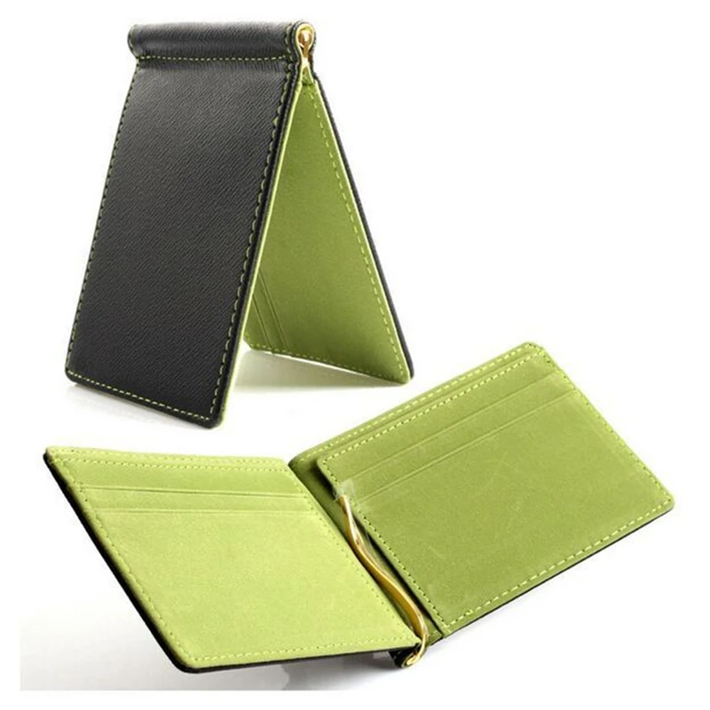 Качественный зажим для денег Короткие Кошельки Мужской из искусственной кожи