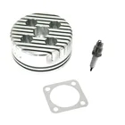 Гоночная CNC головка цилиндра и Свеча зажигания для 6680cc моторизованный велосипед серебристый зеленый