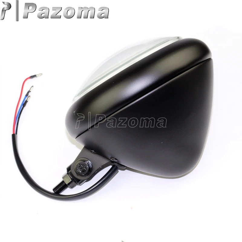 Черная передняя фара для мотоцикла EMARK H4 12 В Harley Bobbers ходячие мотоциклов