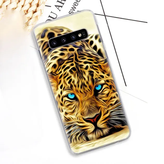 03 Чехол для телефона с изображением большого льва тигра и животных для samsung Galaxy S10e S10 Plus S8 S9 Plus S6 S7 Edge A40 A50 A70 M20 чехол - Цвет: 03