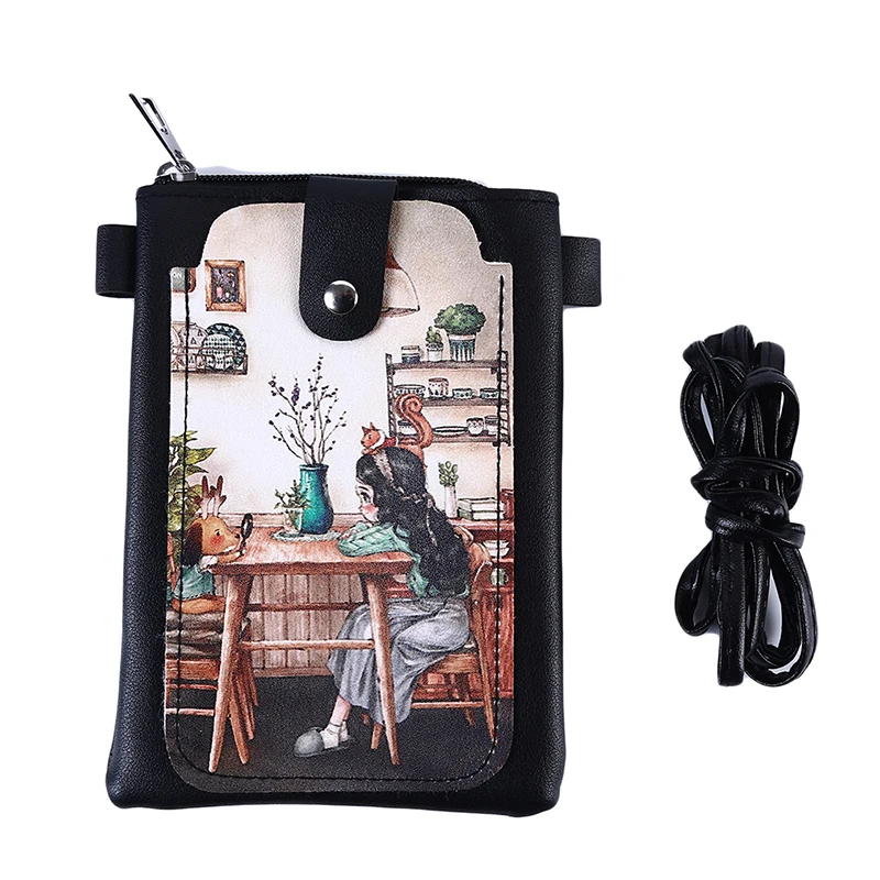 2019 кошелек с 3D принтом из мультфильма Женская мини сумка через плечо два стиля на