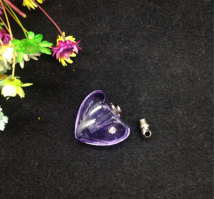 300 шт./лот оптовая торговля сердце хрустальный флакон подвески стеклянные