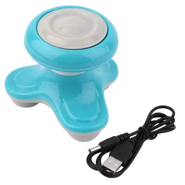 blue Электрическая волновая Вибрация Массажер USB Батарея всего тела голова шеи Массаж ультра-компактный легкий портативный мини - Цвет: blue