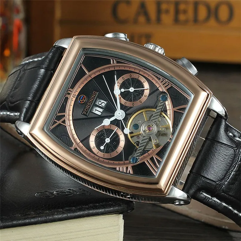 FORSINING Tourbillon Мужские часы Топ бренд класса люкс Дата Неделя мужские