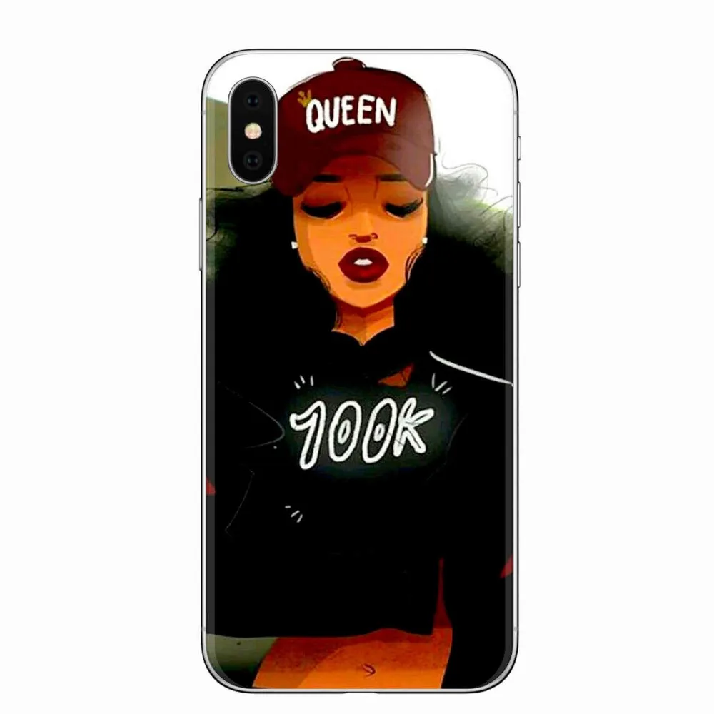 Для девочек черного цвета Magic рок меланина попсовое королева чехол для Apple iPhone X 7 8