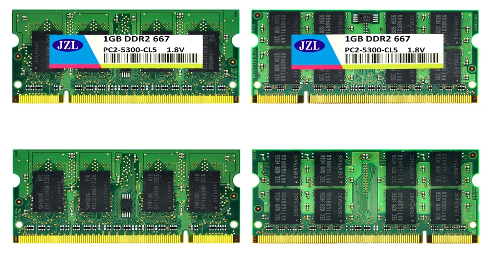 JZL модуль памяти ноутбука ram SD ram DDR2 533 667 800 МГц 200PIN 1 ГБ SO-DIMM/DDR 2 PC2 4200 5300 6400 ноутбук Sodimm