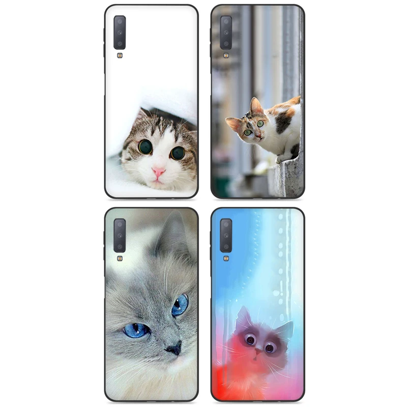 Черная кошка, глаз мягкий силиконовый чехол для телефона для samsung A3 A5 A6 плюс A7 A8 A9 A10s 20С 30С 40С с 50s 60 70 J6