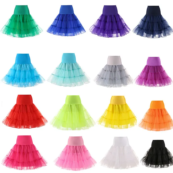 Винтажная юбка пачка Нижняя цветные Подъюбники anagua crinoline DS1070 дешевое короткое