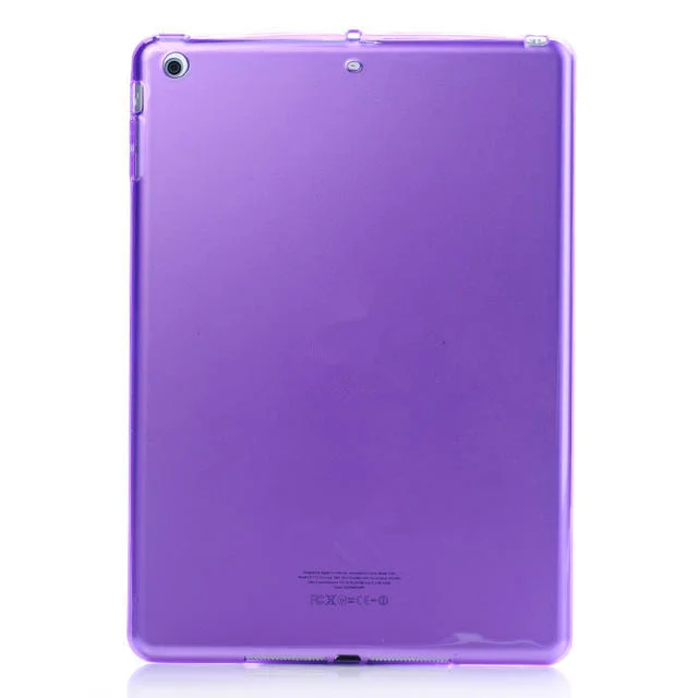 Purple Силиконовый чехол для iPad Mini 1 2 3 Чехол прозрачный мягкий ТПУ задняя крышка чехол для планшета Funda для iPad Mini 2 Чехол прозрачный чехол - Цвет: Purple