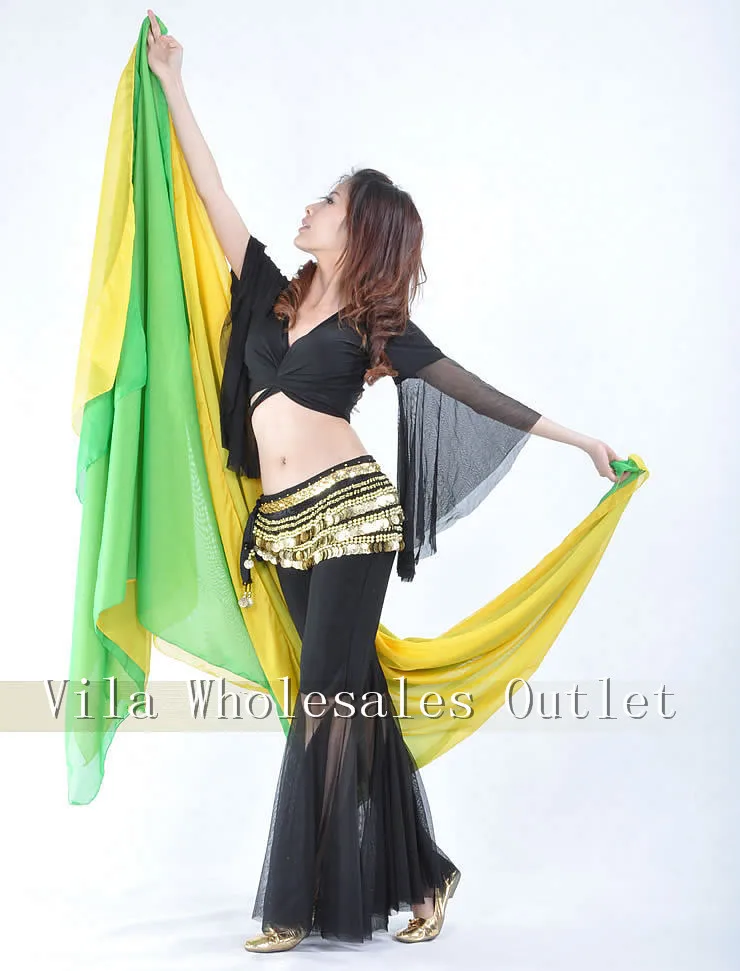 Новая вуаль для танца живота из шифона с золотыми блестками большая накидка шарф