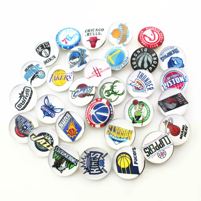90pcs Mix 30 designs Basketball Snap buttons Glass 18m Sports snap Diy Snaps Jewelry Bracelet&ampbangles charms | Украшения и