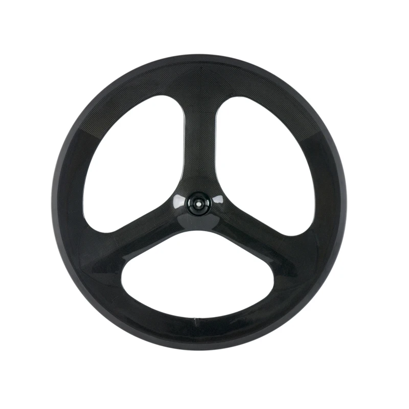 Трехспицевое колесо T700 полностью углеродное волокно Дорожный Велосипед Fixie Gear