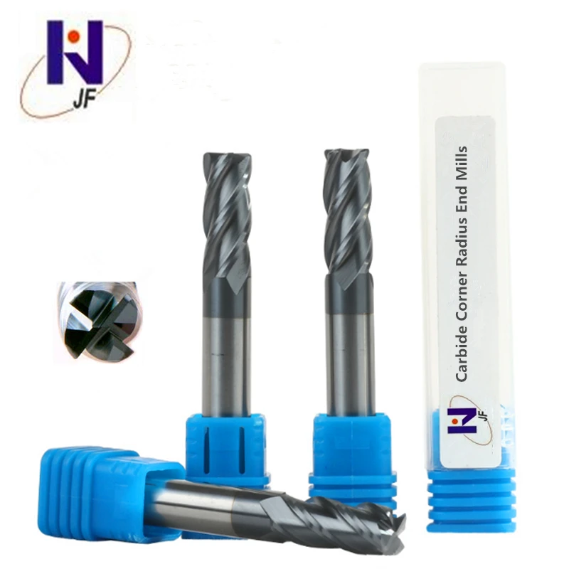 4R0.5*10 * D4 50 4F Твердосплавные 4 флейты Угловой радиус концевые фрезы HRC65 PT с