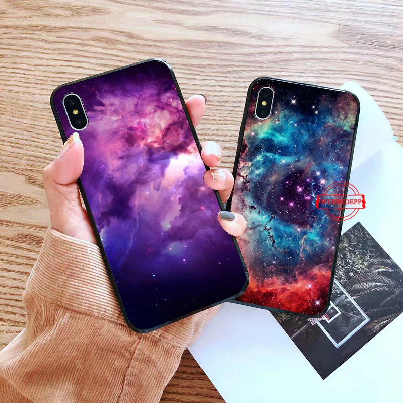 

interstellar Purple Space Star Silicone soft Case for iPhone 5 SE 5S 6 6S Plus 7 8 11 Pro X XS Max XR