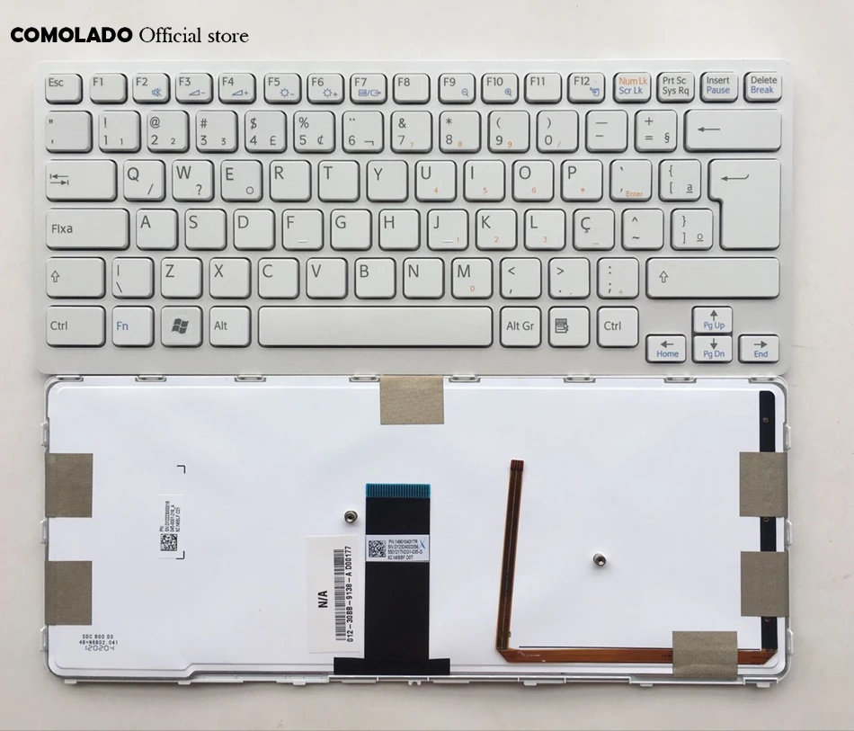 TR Турецкая клавиатура для Sony Vaio SVE 14 SVE14 SVS14 SVE14A с подсветкой черно белой рамкой
