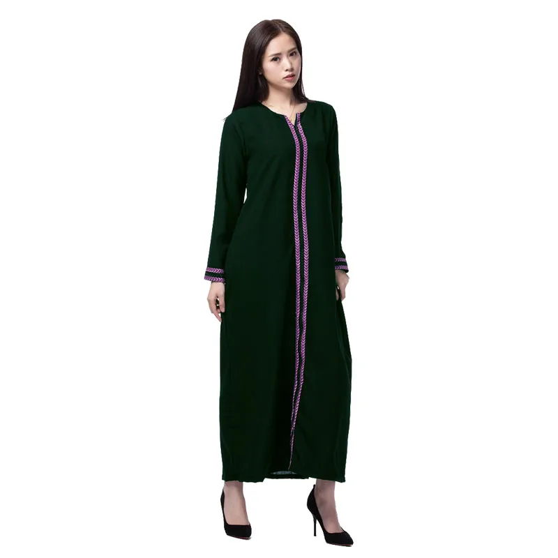 Дубай Abaya исламское платье Турецкий мусульманский кафтан длинное мусульманское