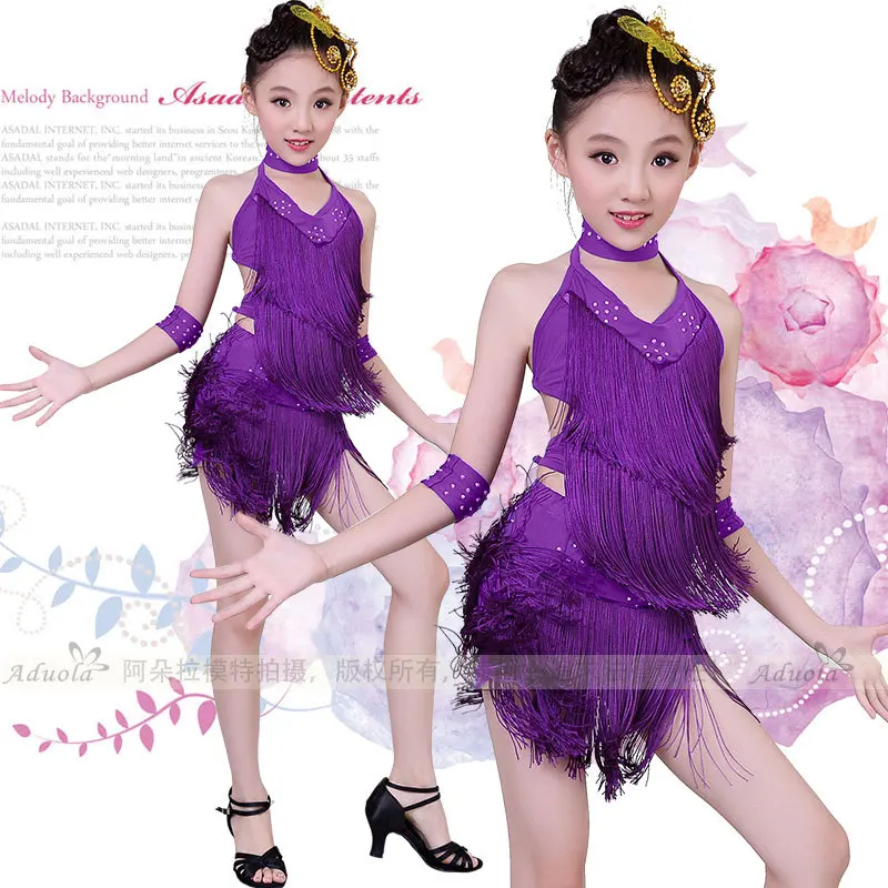 Детское платье для латиноамериканских танцев с кисточками | Тематическая одежда