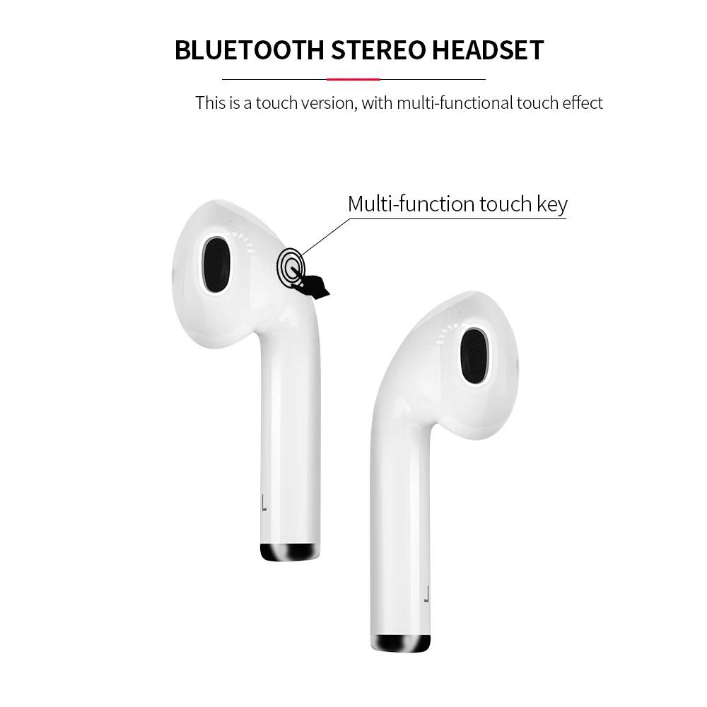 TWS I12 беспроводные Bluetooth наушники-вкладыши гарнитура микрофон наушники для iPhone