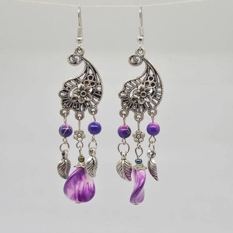 Винтажные серьги подвески с искусственным жемчугом и кисточками|fashion long earrings|long