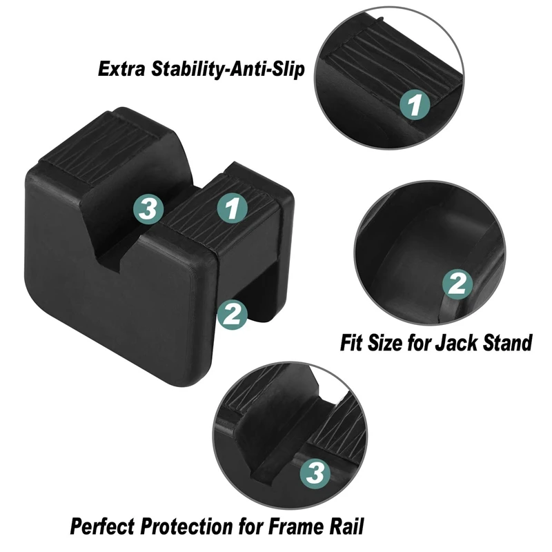 Jack Pad Adapter For Stand 2-3 Ton Universal Rubber Slotted Frame Rail Pinch Welds Protector(2 Pack) | Автомобили и мотоциклы