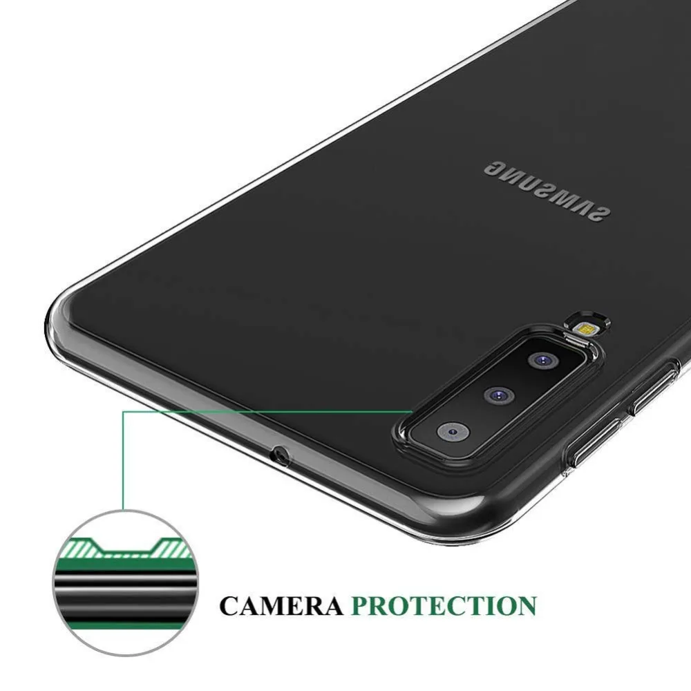 Прозрачный мягкий чехол с полным покрытием корпуса 360 градусов для Samsung A10 A20 A30 A50