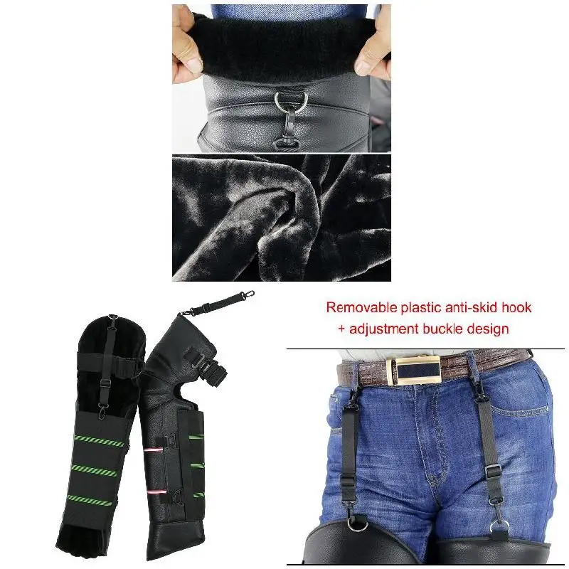 Хорошие здоровые 2 шт искусственная кожа водонепроницаемые наколенники зимние