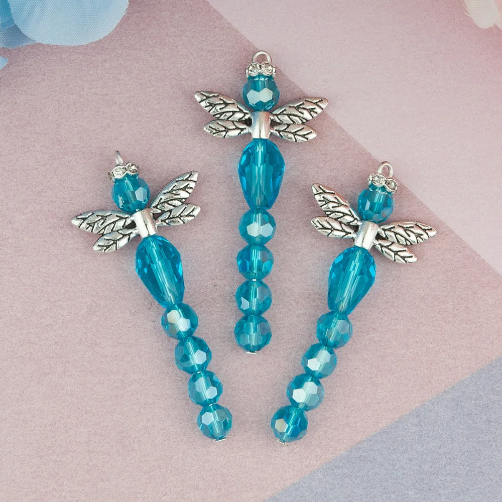DoreenBeads подвески из сплава и стекла на основе цинка стрекоза животное серебряный