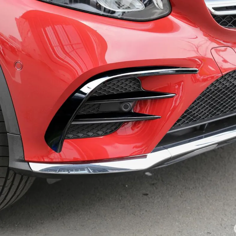 

Front Bumper Fog Lamp Grille Slats Spoiler Flap Wing Decoration Trim 6pcs For Mercedes Benz GLC X253 2016-2018 Car Accessories