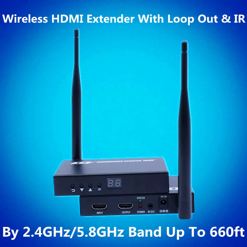 2 4 GHz/5 8 GHz 660ft беспроводной HDMI видео аудио передатчик приемник 1080P удлинитель WIFI