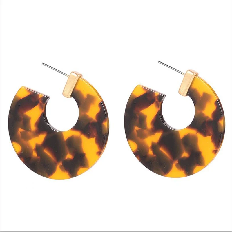 Модные цветные серьги-гвоздики Amaiyllic с-образной уксусной дугой крупные