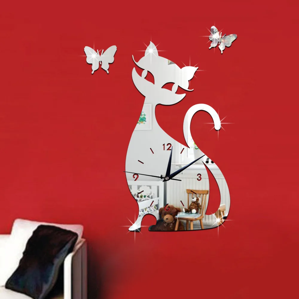 Зеркальные настенные часы Fun Life сделай сам специальный бесшумный настенный