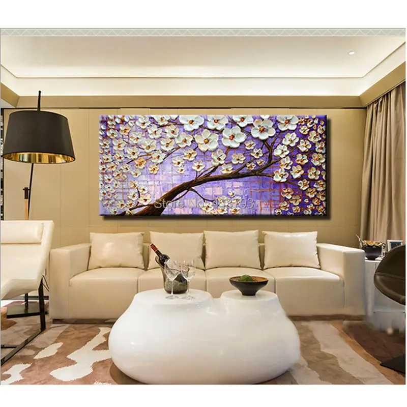 Красивая ручная работа современное искусство абстрактная живопись цветущее