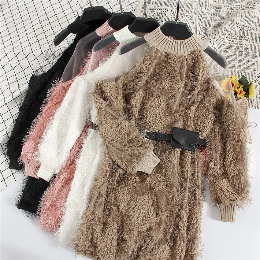 Женское Сетчатое платье с длинным рукавом элегантное круглым вырезом и