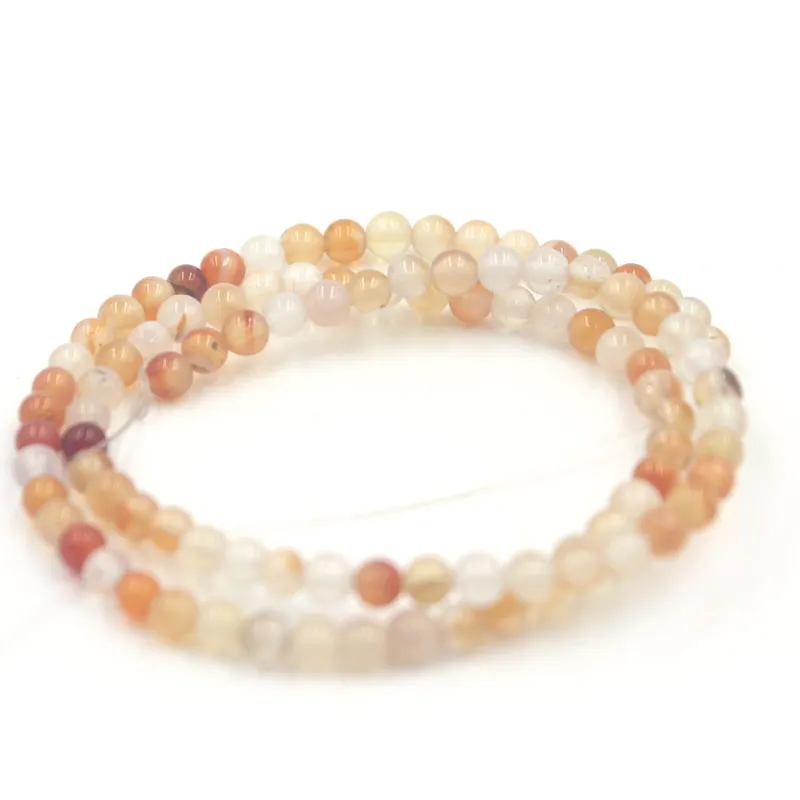 Бесплатная доставка 4 мм круглые в полоску бусины из оникса для изготовления