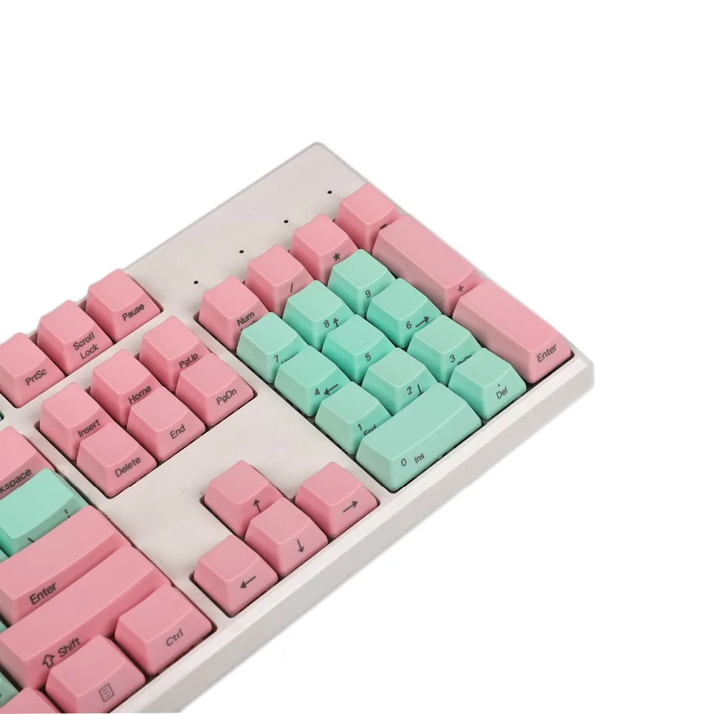 YMDK 104 клавиш розовый зеленый толстый PBT OEM профиль Keycap для MX переключатели стандарт ANSI 61 87 104 Механическая игровая клавиатура