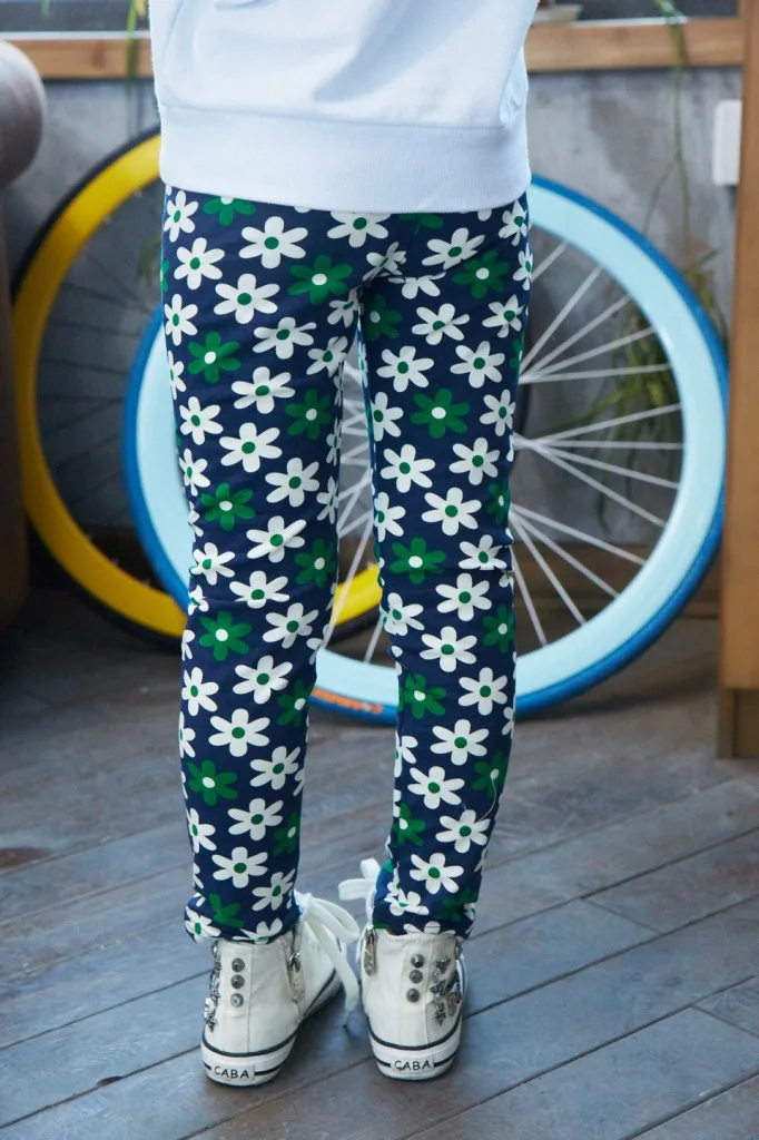 Детские леггинсы с цветочным принтом для девочек милая модная одежда малышей