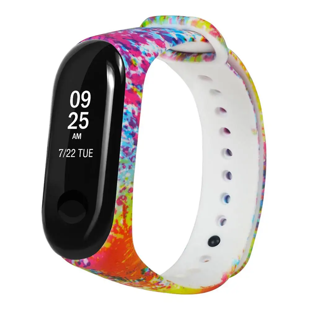 Камуфляжный браслет для Xiaomi Mi Band 4 ремешок силиконовый ремешок с цветочным принтом miband 3 Аксессуары для xiaomi miband 4 NFC band