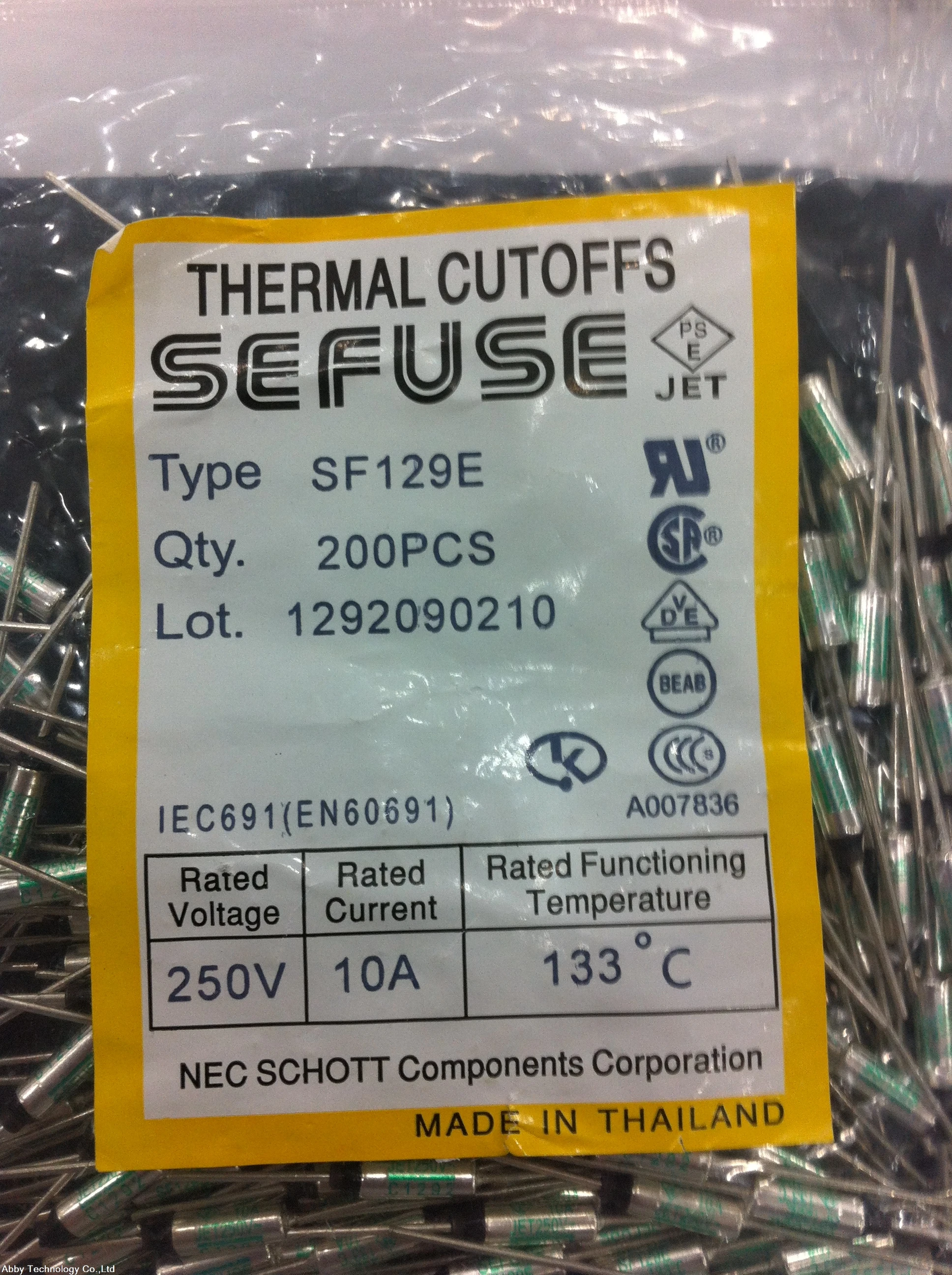5 шт. SF129E SEFUSE Cutoffs NEC Термопредохранитель 133C 133 градусов 10A 250V | Обустройство дома