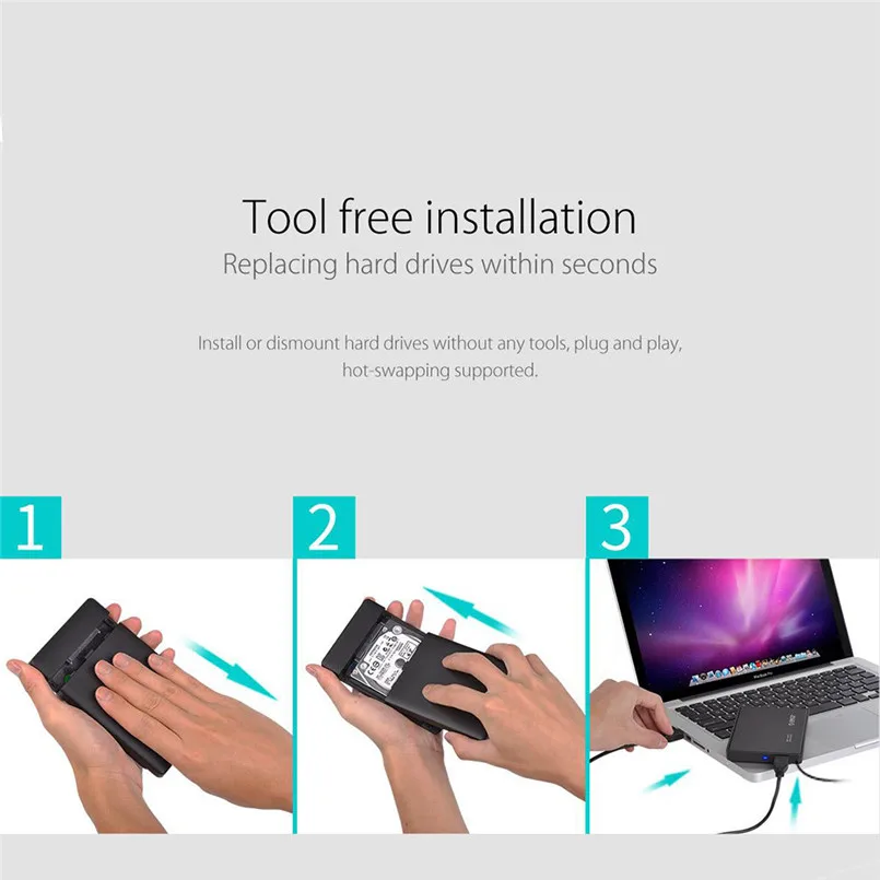 Внешний корпус жесткого диска USB 3 0 на SATA 5 для HDD и SSD 40JUN27|Жёсткие диски боксы HDD| |