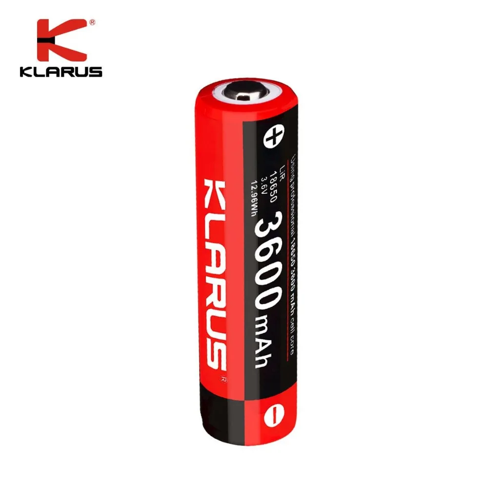 klarus 3600 mAh литий-ионный перезаряжаемый аккумулятор 18650 Аккумулятор для портативного светодиодный фонарик, множественная защита