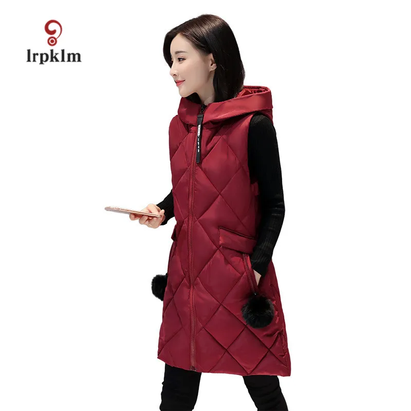 2017 теплый жилет без рукавов женское хлопковое пальто на зиму и осень майки