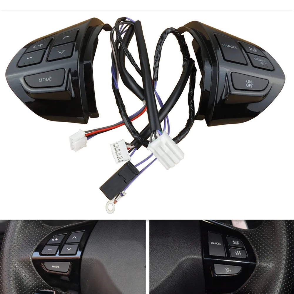 Черная кнопка громкости рулевого колеса для MITSUBISHI LANCER OUTLANDER ASX 2007 2008 2009 2010 2011