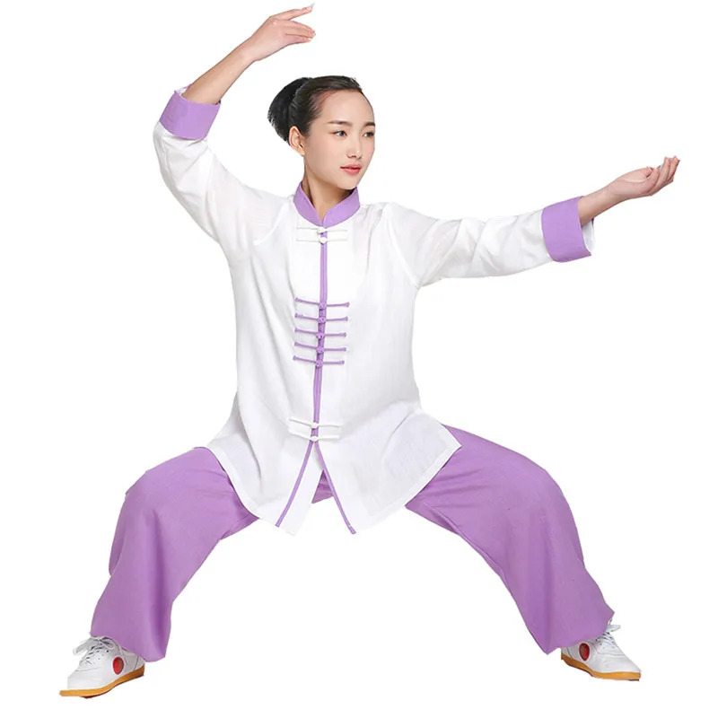 Новый дизайн разноцветная Униформа Tai Chi с длинным рукавом костюм кунгфу одежда