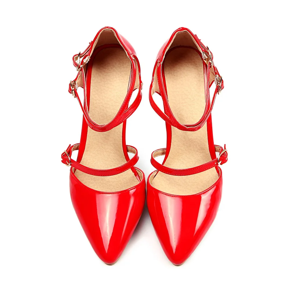 Модная пикантная дамская обувь сезона 2017 г. Обувь больших размеров 30–48 Дамские