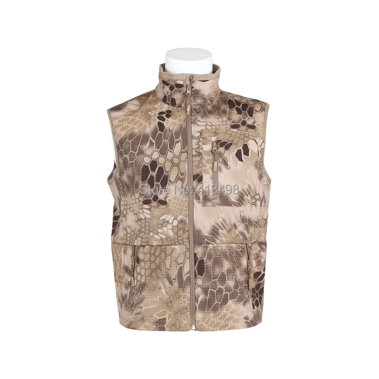 Мужской Камуфляжный жилет Kryptek водонепроницаемый охотничий с защитой от ветра
