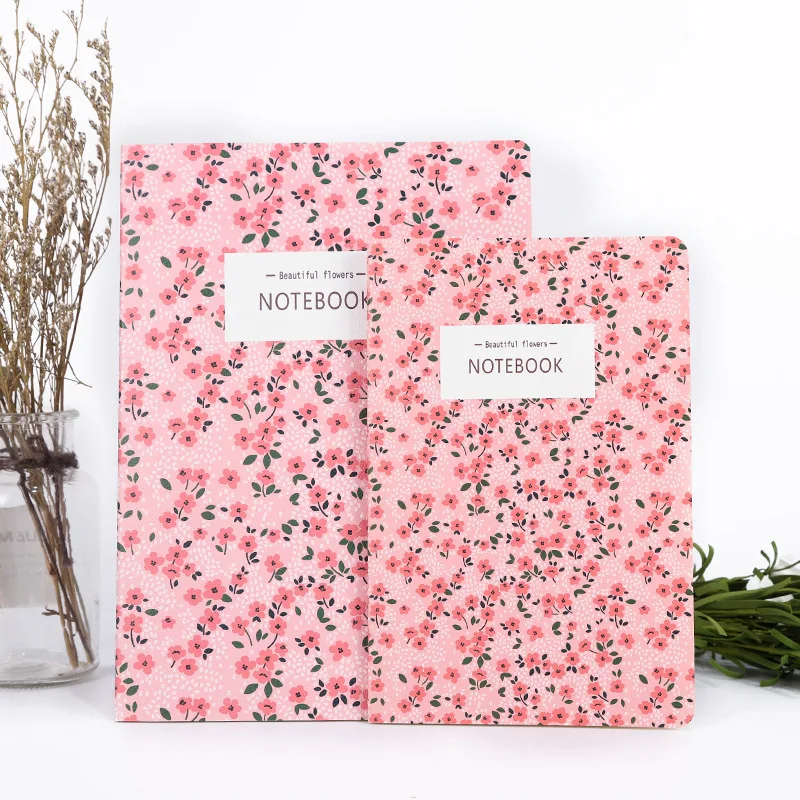 Cute Flower Floral Design Colorful Japanese Stationery A5 Notebook 32 Sheets Notepad Soft Copybook Story Diary School Supplies | Канцтовары