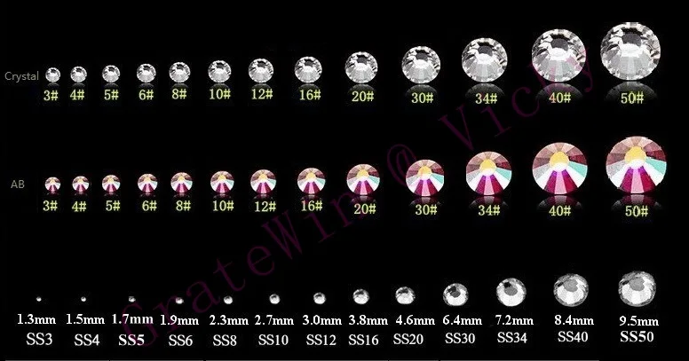 Супер блеск высокое качество исправление Стразы SS4 до SS50 прозрачный кристалл