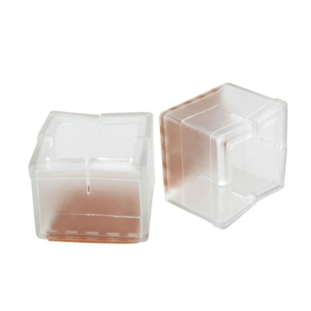 Высокое качество 8 шт./лот силиконовые квадратные ножки стула колпачки для